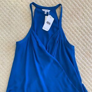 Teal blue Naked Zebra tank top